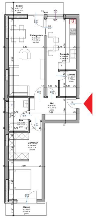 TVA inclus | Apartament 2 camere Pitesti | Zona Stadion – fotografia 12 din 15