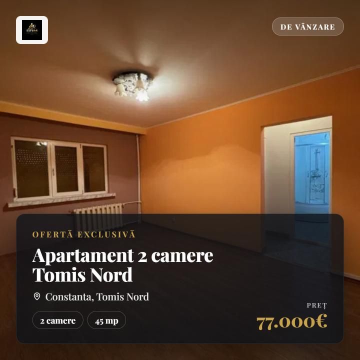 Apartament 2 camere Tomis Nord – fotografia 1 din 9