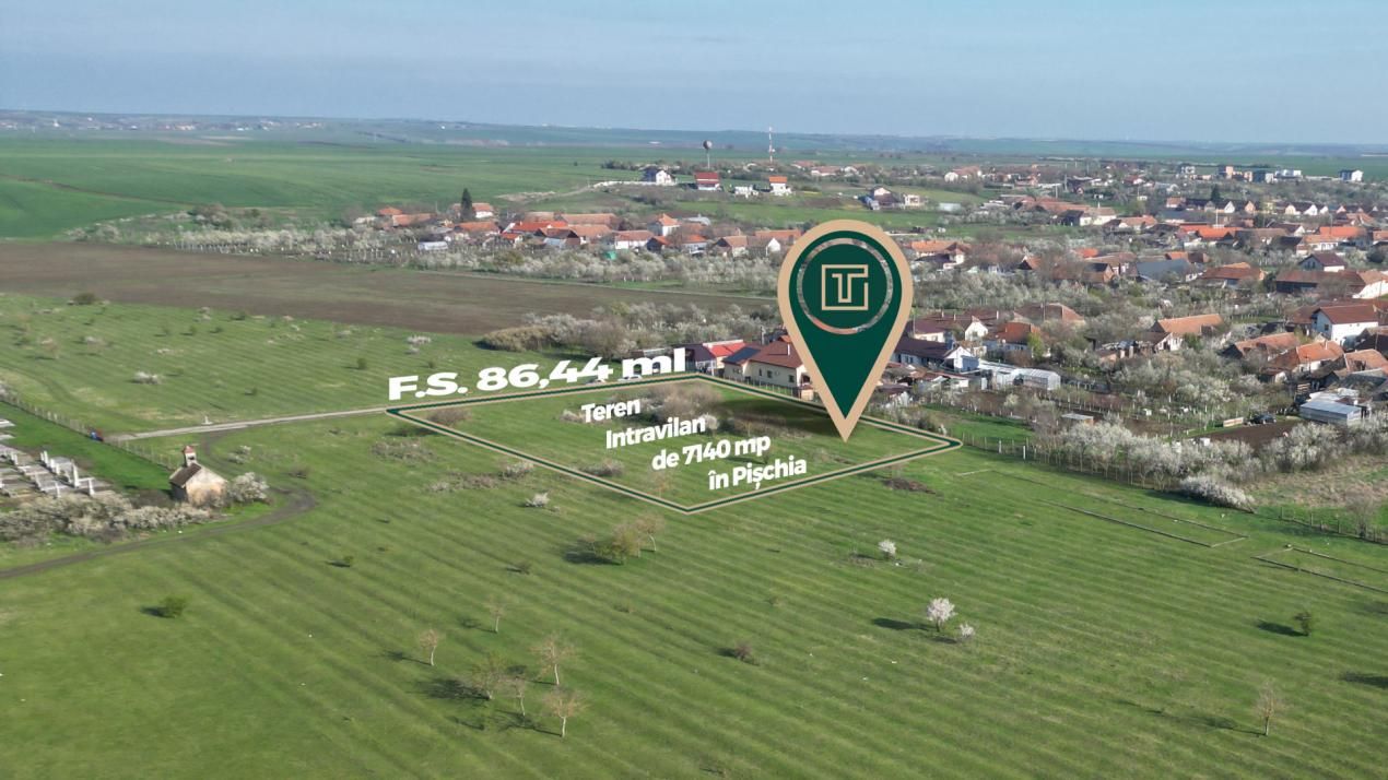 Teren intravilan de 7.140 mp, cu F.S. de 86,44 ml in Pischia – fotografia 2 din 3