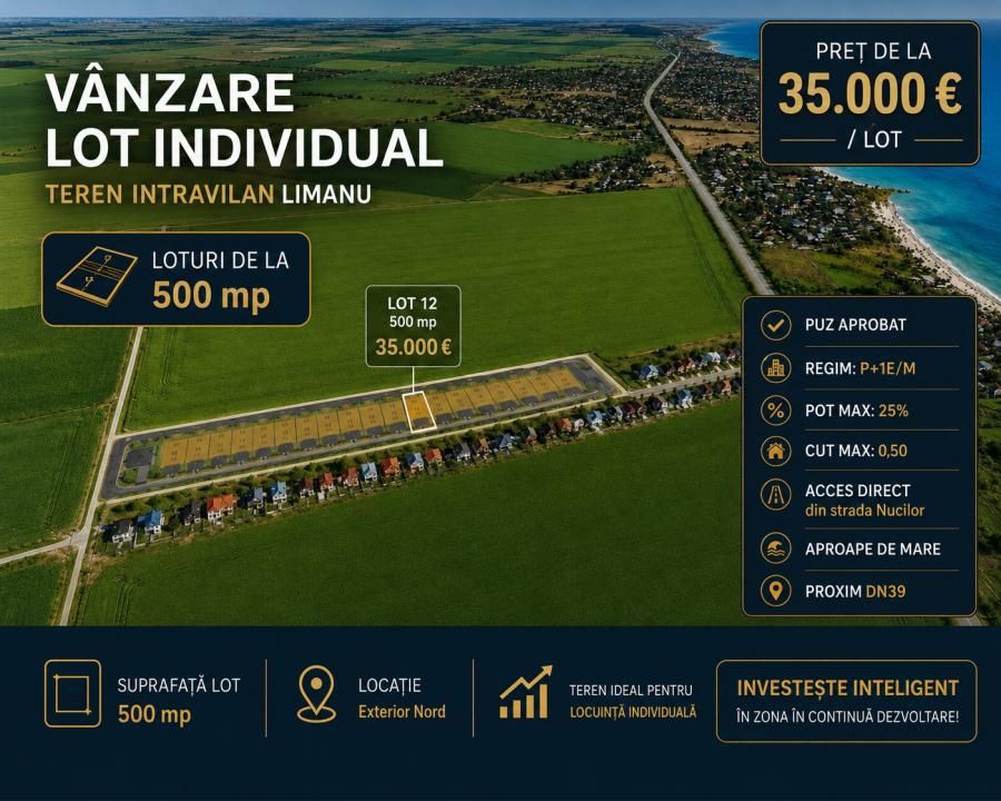 Vânzare loturi teren intravilane Limanu Vama Veche minim 500 mp. PUZ – fotografia 5 din 15