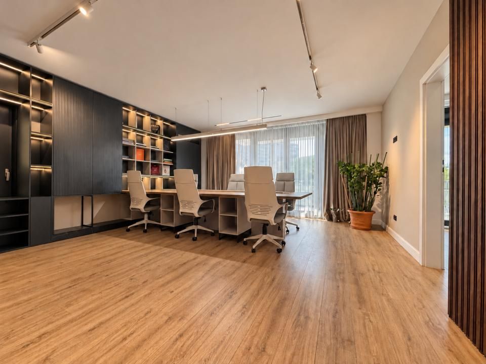Birou modern cu terasă verde și parcare, în zona Barbu Văcărescu – fotografia 1 din 20