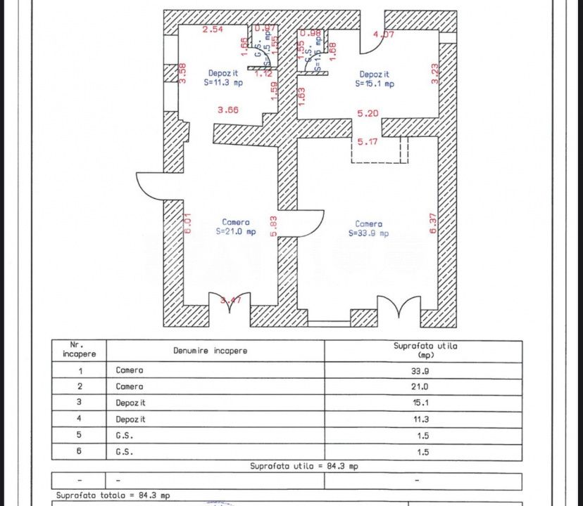 Spatiu comercial cu 4 camere 84 mpu doua intrari Orasul de Jos Sibiu – fotografia 3 din 8