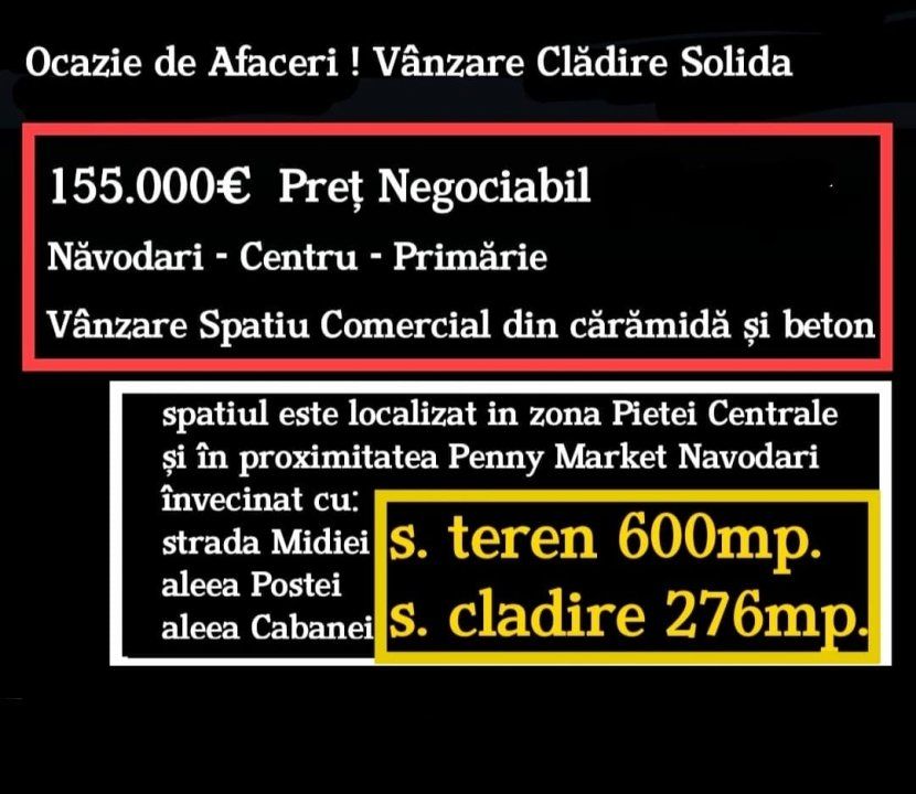 Ocazie Afaceri Vânzare clădire beton 276mp. cu Teren 600mp. – fotografia 3 din 10