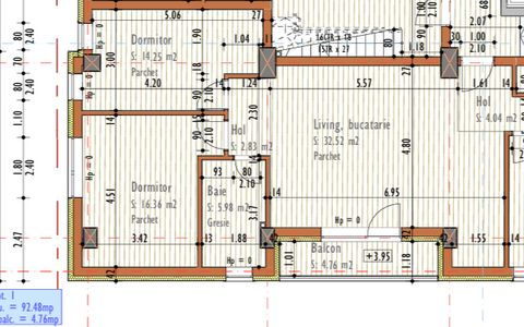 Apartament 4 camere, 92,48 mp, zona Campina