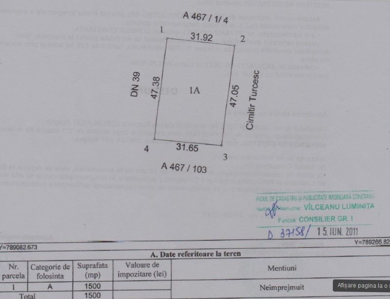 LAZU - Teren intravilan 1500 mp, cu deschidere la DN39! – fotografia 9 din 10