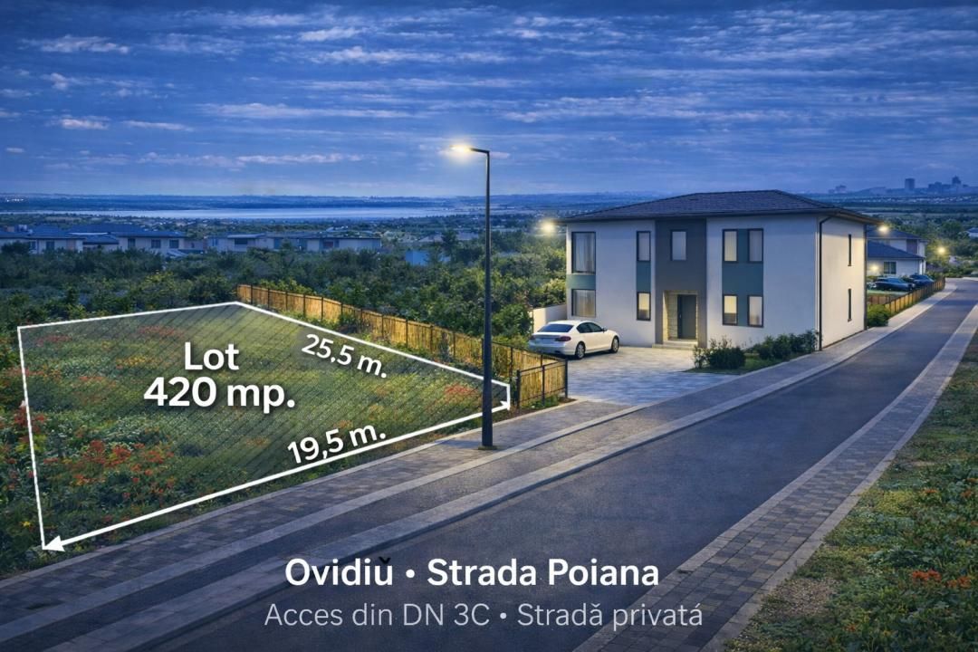Vânzare Teren 420 mp. Ovidiu cartier nou – fotografia 9 din 14