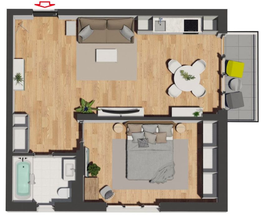 Apartament nou cu CF, strada Razoare – fotografia 2 din 5