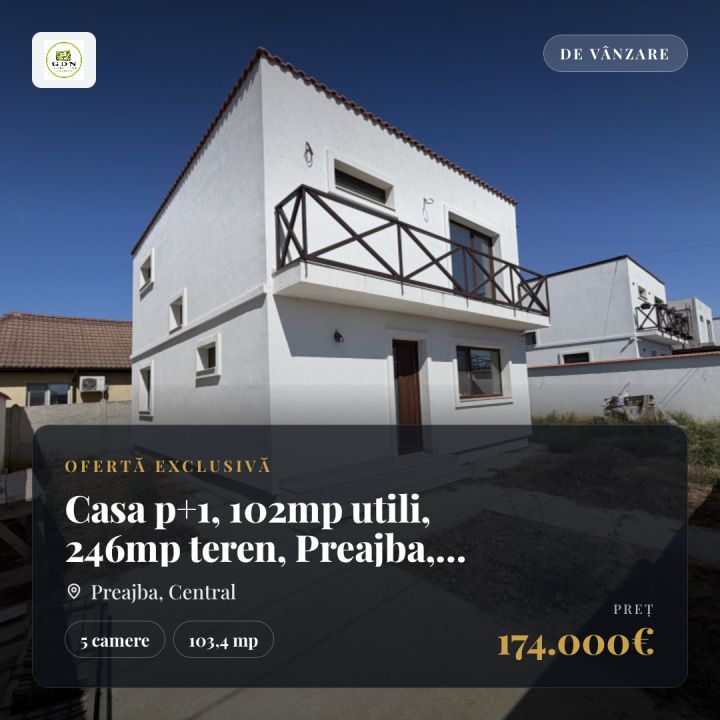 Casa p+1, 102mp utili, 246mp teren, Preajba, zona Damila – fotografia 1 din 12