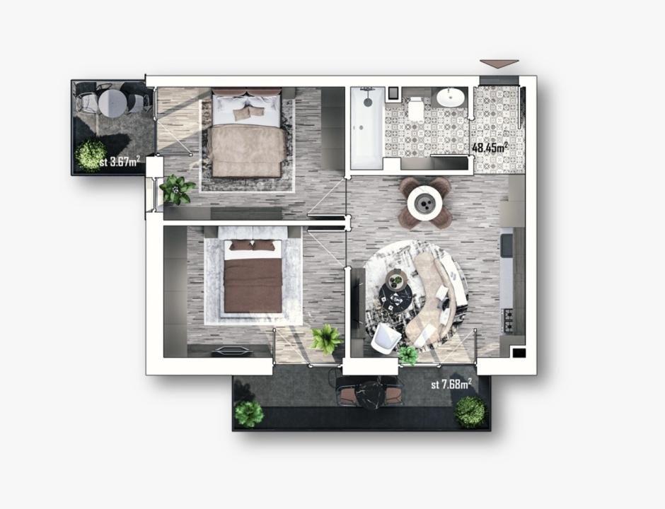 Apartment finisat 3 camere, bloc nou, zona Apahida – fotografia 10 din 10