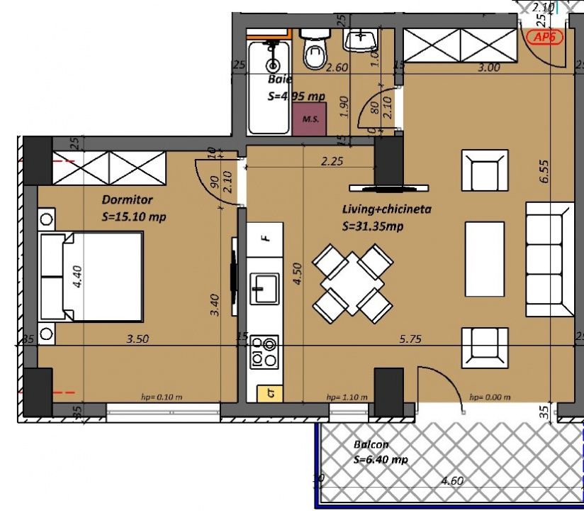 Apartament 2 camere situat in Zona Tomis Plus- Madrid 48 – fotografia 4 din 10