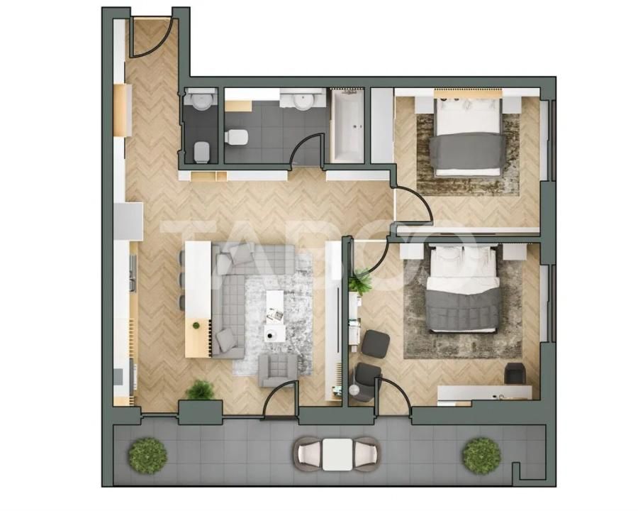 Apartament cu 3 camere de vanzare langa Iulius Mall cartier Gheorgheni – fotografia 2 din 9