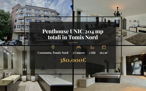 Penthouse UNIC 204 mp totali in Tomis Nord Constanta mobilat si utilat