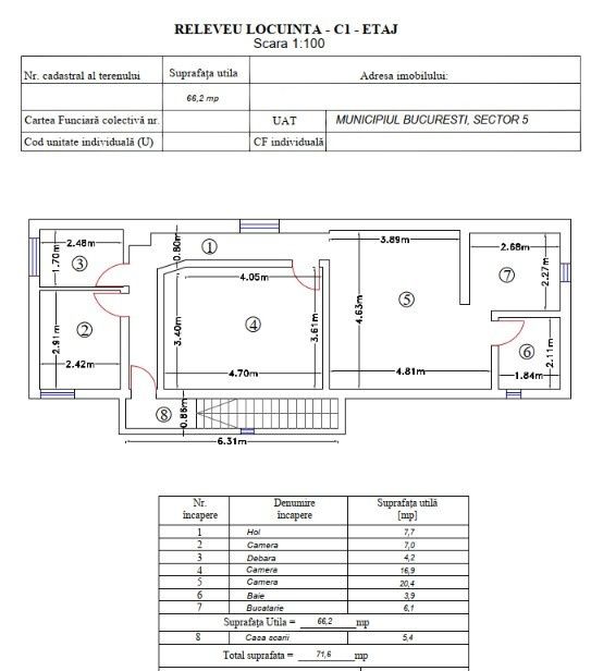Casa spatioasa P+M | 7 camere | 150 mp utili | Curte amenajata | Rahova – fotografia 20 din 20