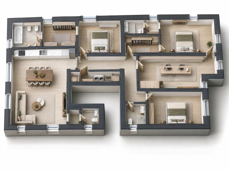 Apartament cu gradina 4 camere 3 bai – fotografia 3 din 12