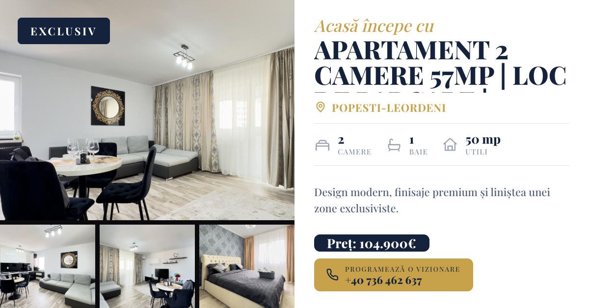 Apartament 2 camere 57mp  | Loc de parcare | Mobilat și utilat – fotografia 13 din 13