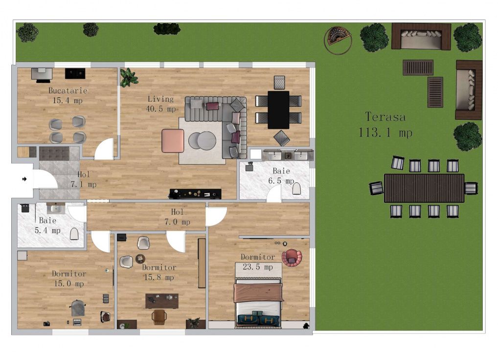 Penthouse 4 Camere cu priveliste panoramica - 244mp | Green Garden – fotografia 3 din 27
