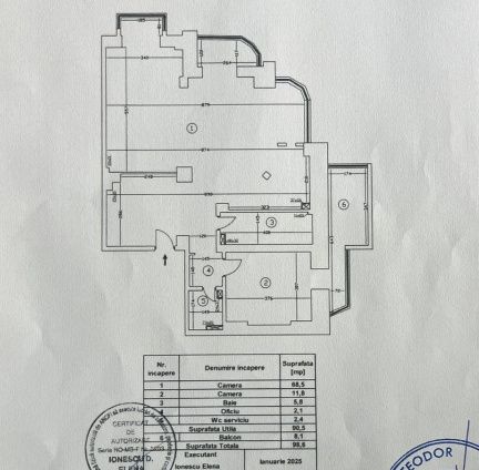 Apartament 2 camere -98,6mp- 9 minute de mers pana la metrou Piata  Muncii – fotografia 5 din 5