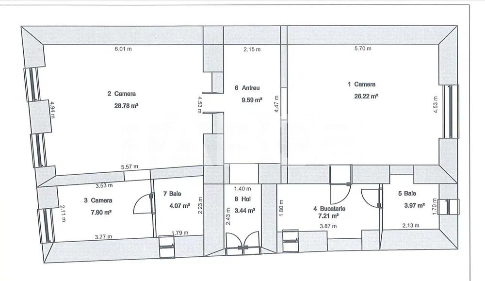 Apartament de vanzare in Centrul Istoric Sibiu 90 mpu mobilat utilat – fotografia 9 din 17