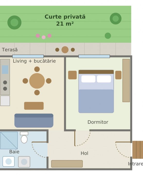 Apartament 2 camere la parter, cu grădină de 21 mp, Sibiu – fotografia 8 din 8