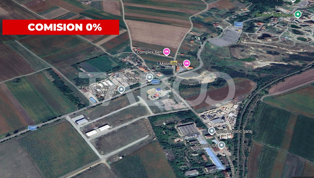 Teren industrial cu PUZ aprobat 1500 mp si front 42m Ocna Sibiului – fotografia 1 din 2