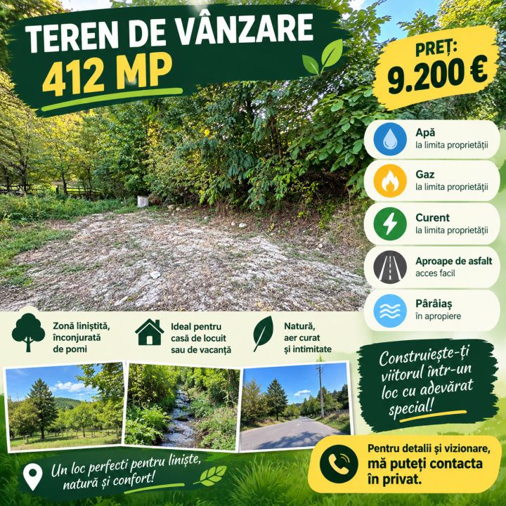 Teren intravilan I 412 MP I de vanzare in Telna I la doar 13 km de Alba I – fotografia 1 din 6
