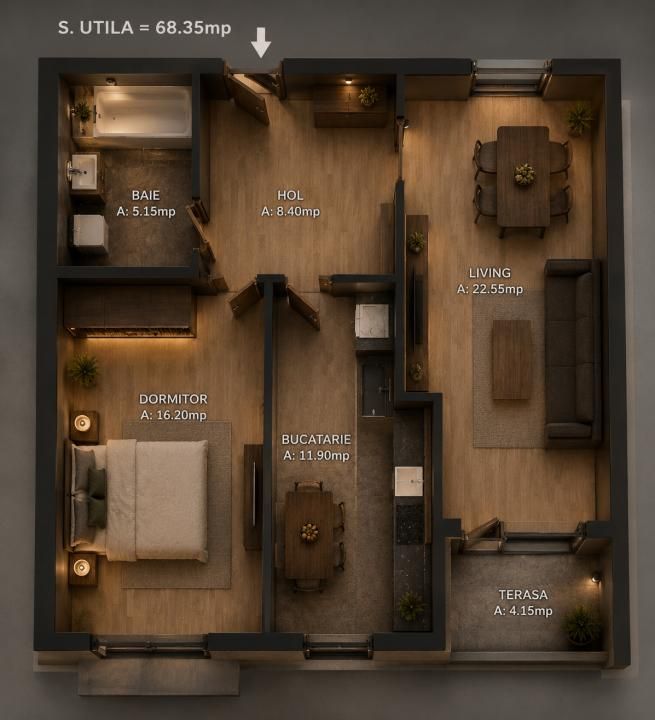 2 Camere de vanzare | Pantelimon | Bloc Nou | 0% Comision | TVA Inclus – fotografia 7 din 9