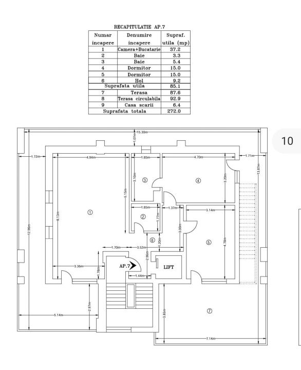 Apartament 3 camere 85MP | Terase 180MP | 2 Locuri de parcare | Bloc 2025 – fotografia 27 din 27