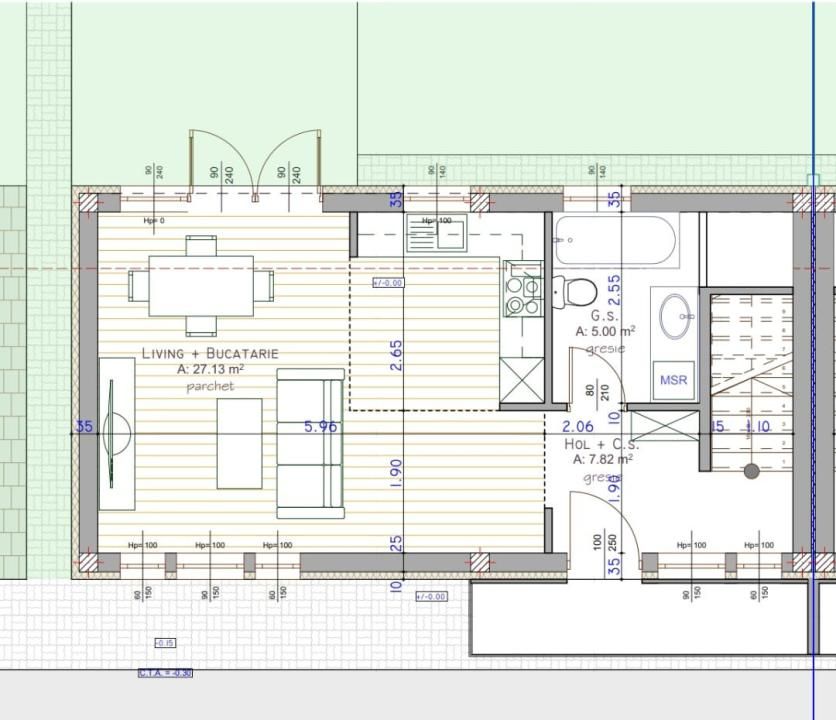 Duplex Semifinisat de Vânzare | 124 mp utili | Zona Terra – Florești – fotografia 5 din 5