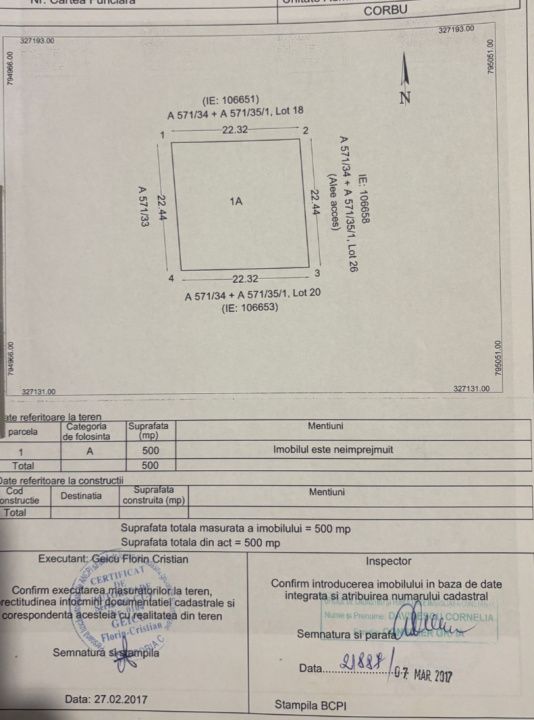 Teren intravilan 500 mp in Corbu, ideal pentru investitie – fotografia 3 din 5