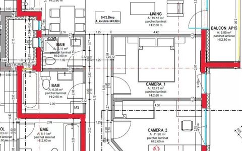 Apartament 3 camere, 79 mp + logie 6 mp | Bloc nou 2026 | str. Burebista