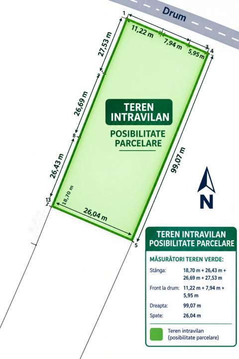 OCAZIE!!! Teren intravilan, 2528 mp, parcelabil, sat PATA, 12 km fata de Cluj! – fotografia 1 din 6