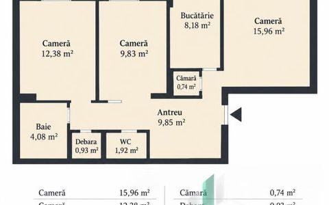 Ap 3 camere | 2 BAI | BALCON | Zona Manastur-Ion Mester