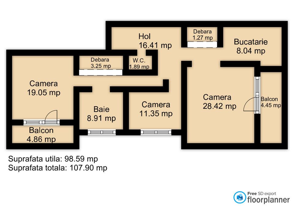 🏖️ Apartament 3 camere de vânzare în Mamaia Sat – Central, lângă Hanul cu Peste – fotografia 27 din 27