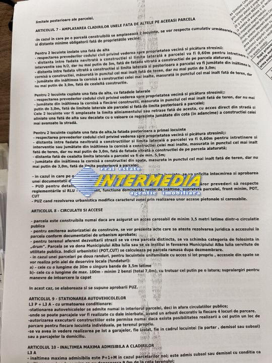 Teren intravilan 1300 mp de Vanzare Alba Iulia, Zona Apulum – fotografia 1 din 8