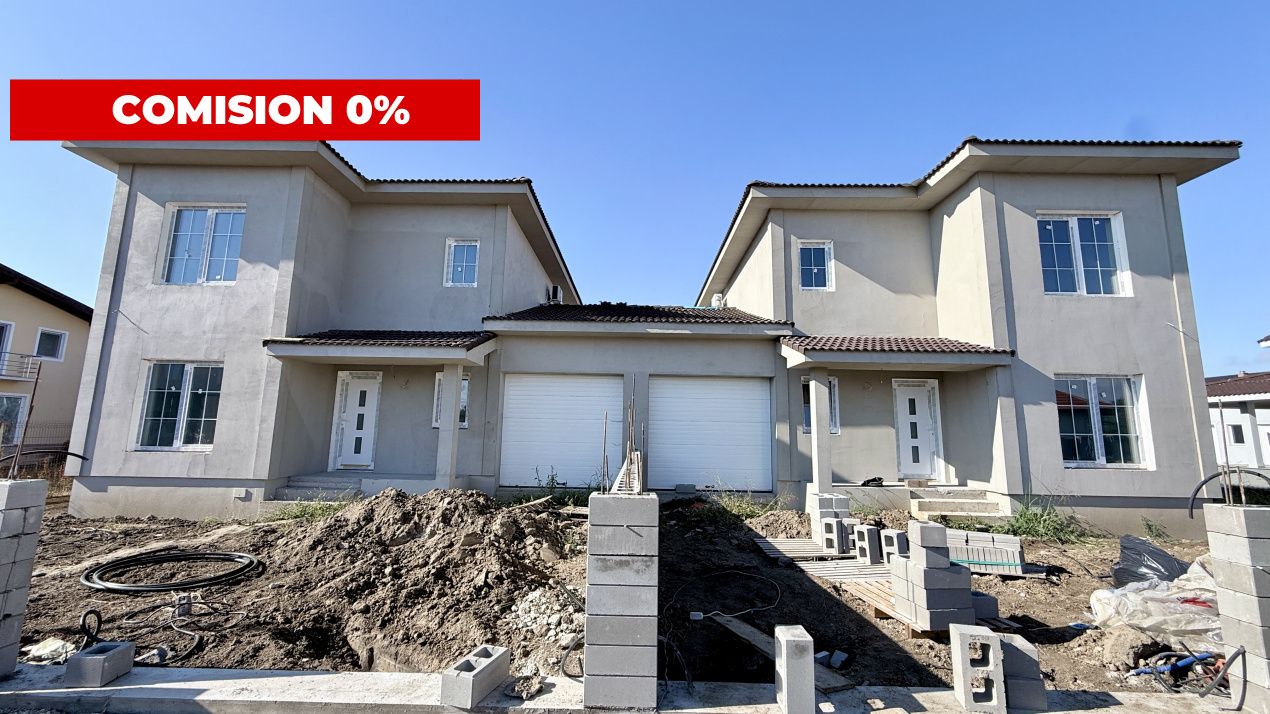 Comision 0% Duplex de vanzare, 5 camere despartit prin garaj - Mosnita Veche – fotografia 1 din 20