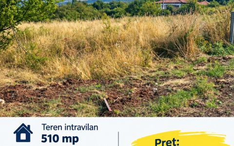 TEREN INTRAVILAN I ZONA VALEA POPII I 510 MP I PANORAMA SUPERBA I
