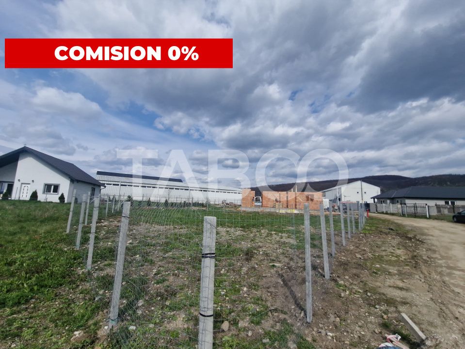 Teren intravilan cu utilitati 464 mp front 27 ml pentru casa Talmaciu – fotografia 1 din 6