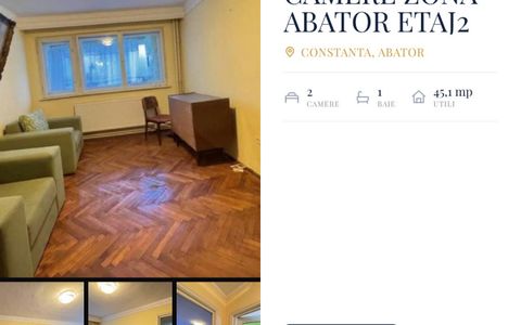 Apartament 2 camere de vânzare în zona Abator, Constanța – etaj intermediar
