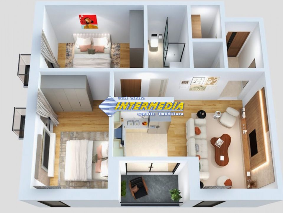 Apartament 2 camere BLOC NOU Cetate Balcon Boxa Clima Parcare Finisat la cheie – fotografia 13 din 15