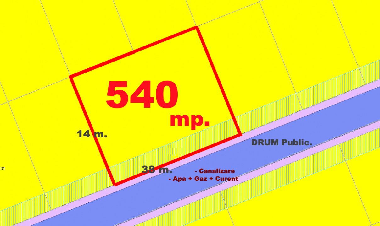 TEREN Intravilan 540 mp si 650 mp. in Alba Dealul Furcilor cu toate Utilitatile – fotografia 1 din 3