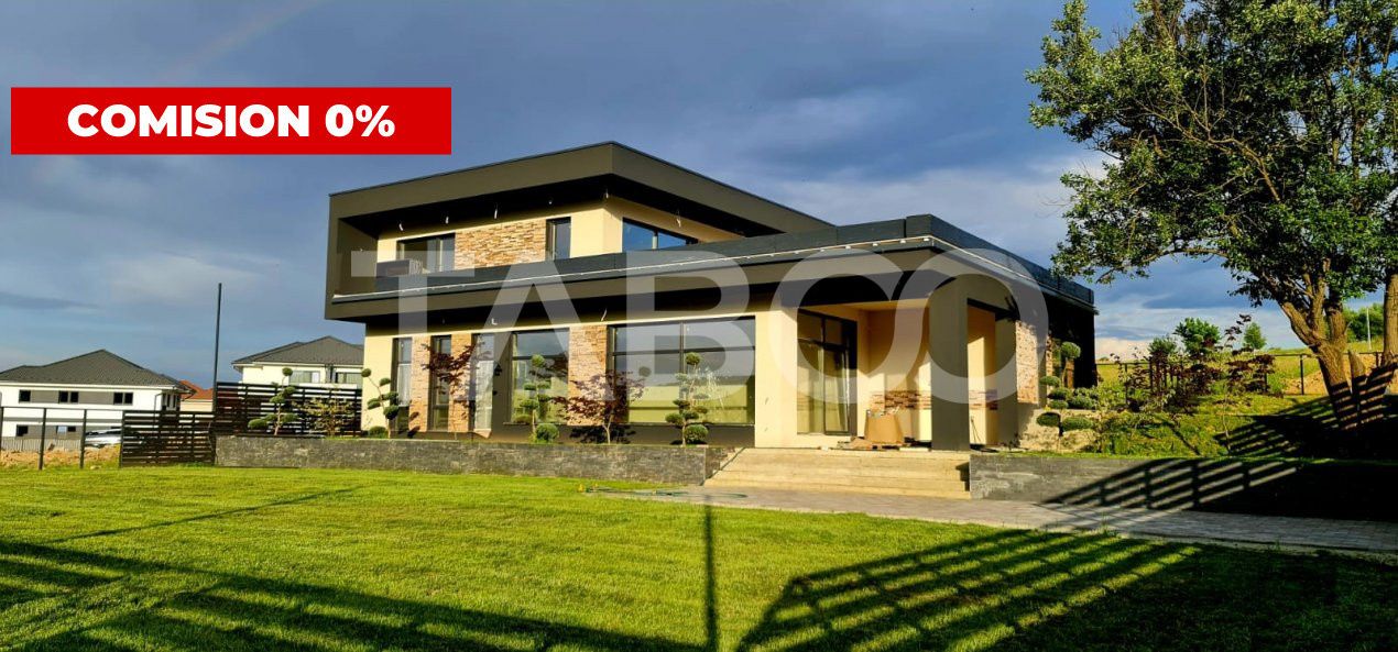 Casa superba de inchiriat 5 camere cu teren si piscina Cisnadie – fotografia 1 din 23