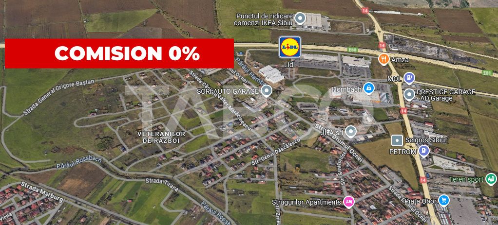 COMISION 0 - Teren intravilan PUZ aprobat pentru blocuri 8300 mp Sibiu – fotografia 1 din 1