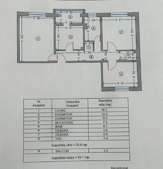 Apartament 3 camere Zona Inel 2 – fotografia 1 din 10