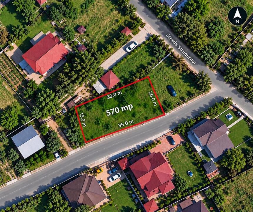 Vânzare Teren Intravilan 640 mp Tudor Neculai Autorizație Casă P+E – fotografia 1 din 10