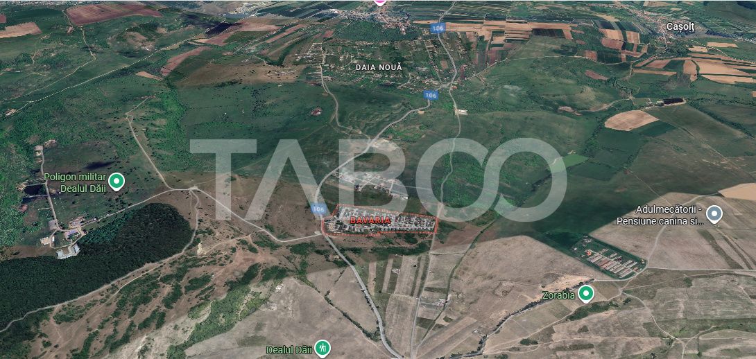 Teren intravilan 330mp cu utilitati si proiect de casa Daia Sibiu – fotografia 1 din 1