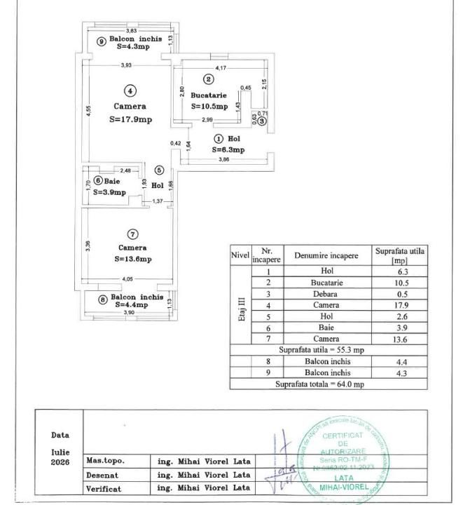 2 camere | centrala proprie | etaj intermediar | zona excelenta | – fotografia 13 din 13