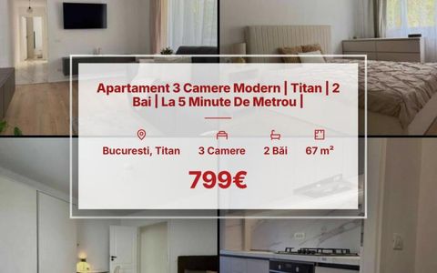 Apartament 3 Camere Modern | Titan | 2 Bai | La 5 Minute De Metrou |