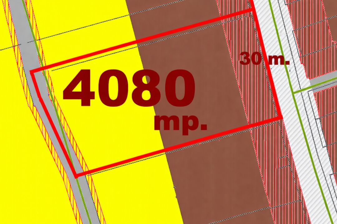 OCAZIE! Teren Intravilan 4080 mp. D=31 m. PUZ aprobat P+3+1 Rh Asfalt Utilitati – fotografia 6 din 9