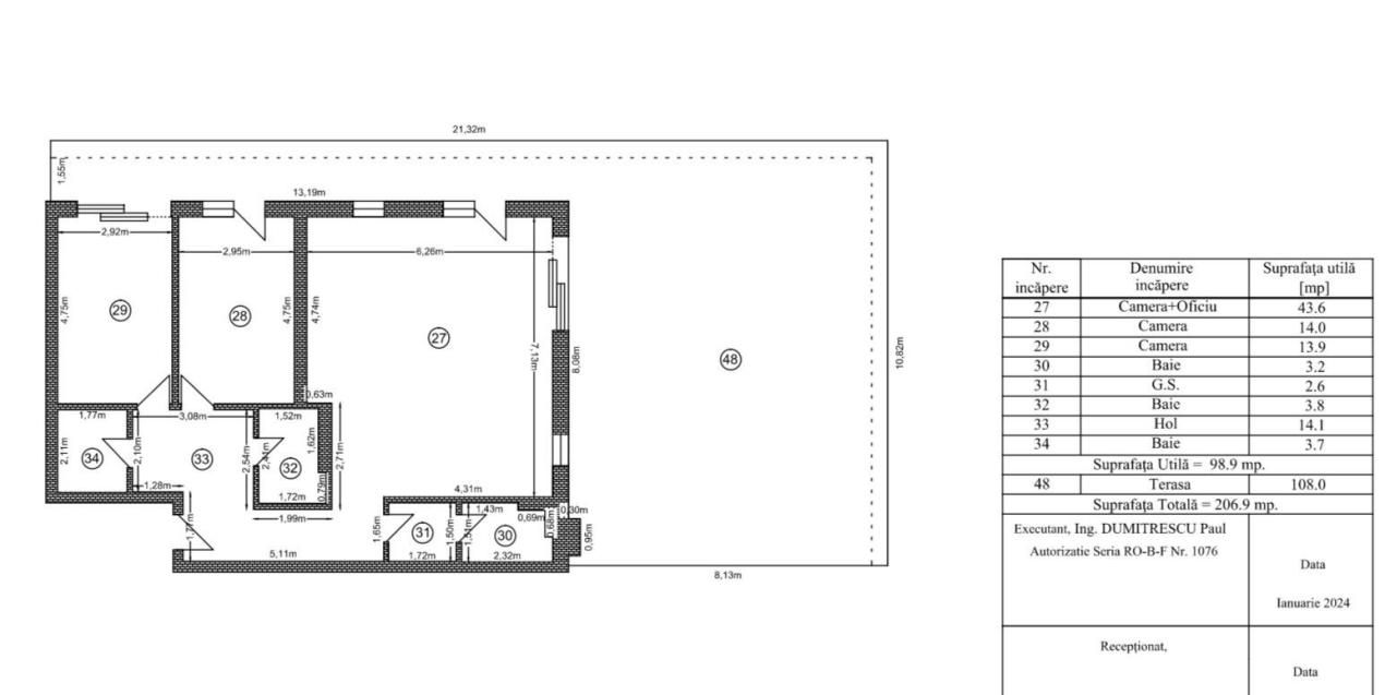Apartament 3 Camere | Bloc 2023 | Lujerului -Liceul Finlandez | terasa 108 mp – fotografia 10 din 15