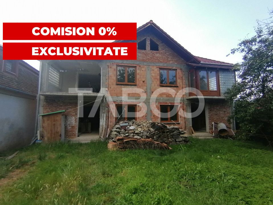 Comision 0% Casa tip duplex de vanzare 6 camere cu teren Saliste Sibiu – fotografia 1 din 16